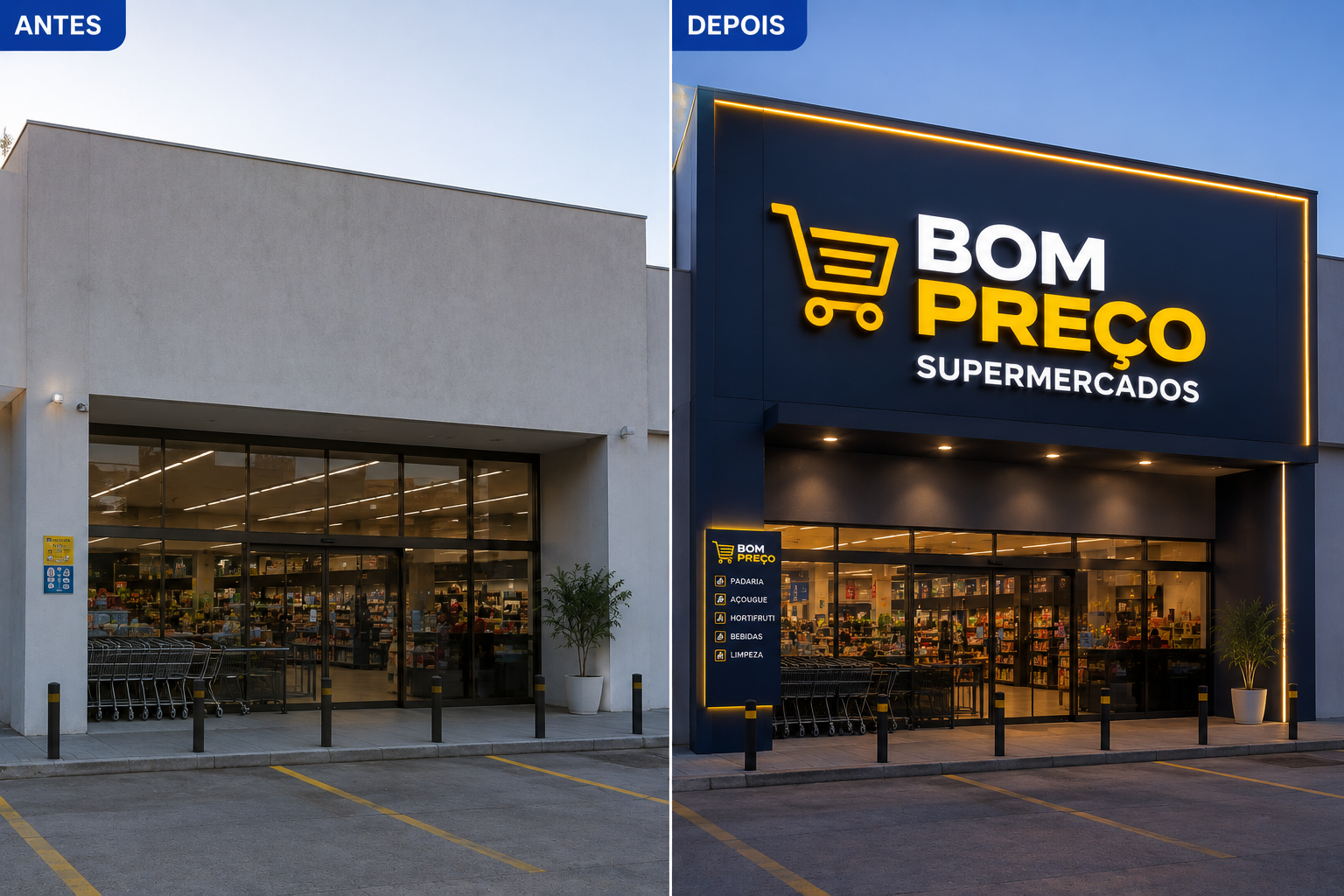 Fachadas com LED